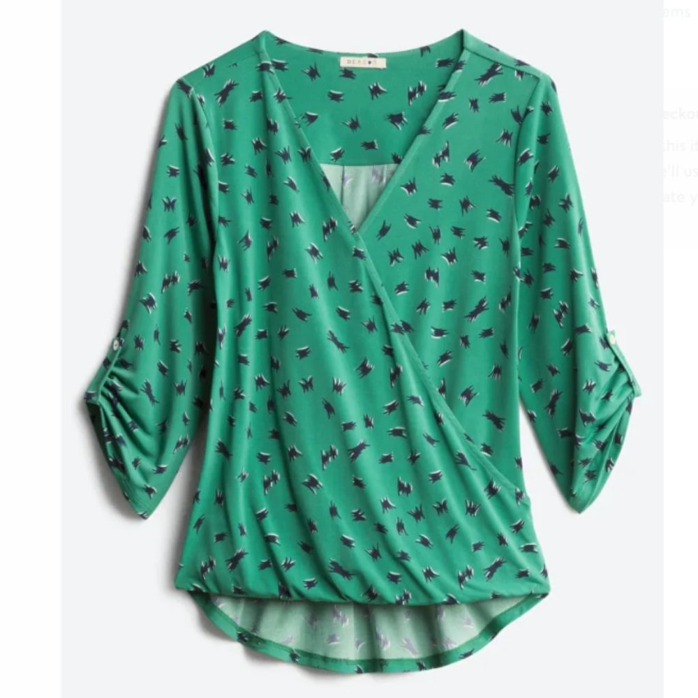 BEACON Julia Surplice Knit Top NWT Size M Stitchfix
